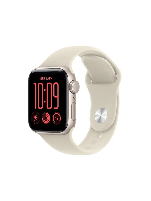 Apple Watch SE 3 GPS 40mm Starlight Aluminium Case with Sand Sport Band - S/M