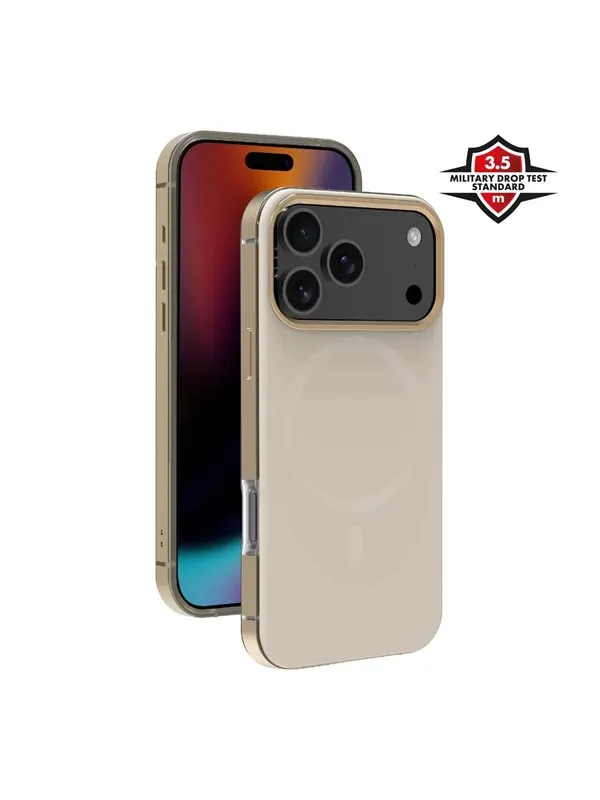X2O Mag Metal Cover Apple iPhone 18 Pro/17 Pro - Beige/Gold
