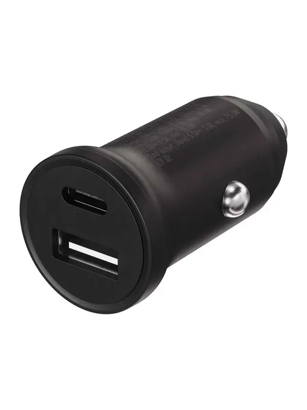 X2O 30W Dual Car Charger USB-C/A - Black