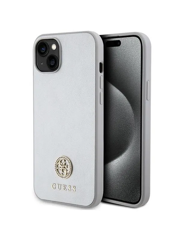GUESS GUHCP15MPS4DGPS iPhone 15 Plus 6.7" silver/silver hardcase Strass Metal Logo