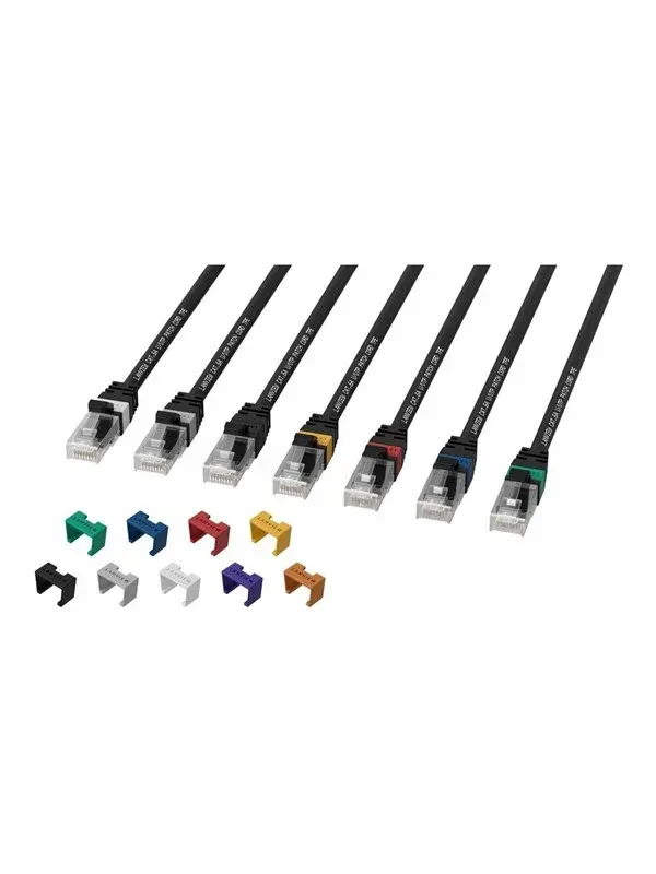 Lanview SmartClick network cable - 10 m - black - Svart - 10m