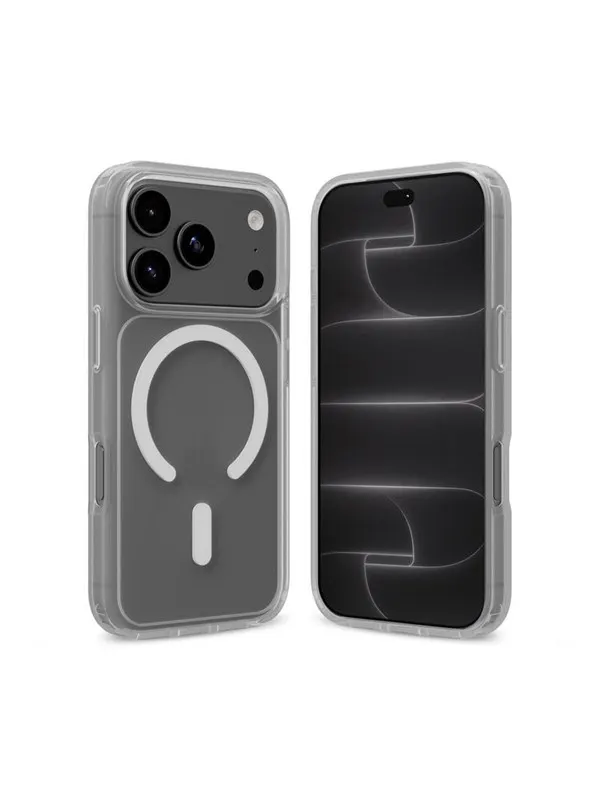 CRONG Hybrid MATTE Magnetic case with MagSafe for iPhone 18 Pro / iPhone 17 Pro - White
