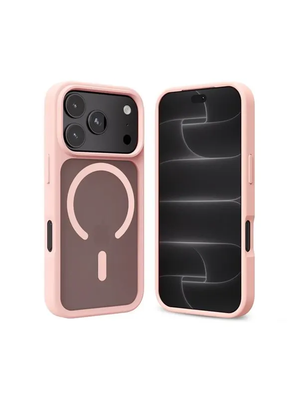 CRONG Hybrid MATTE Magnetic case with MagSafe for iPhone 18 Pro / iPhone 17 Pro - Pink
