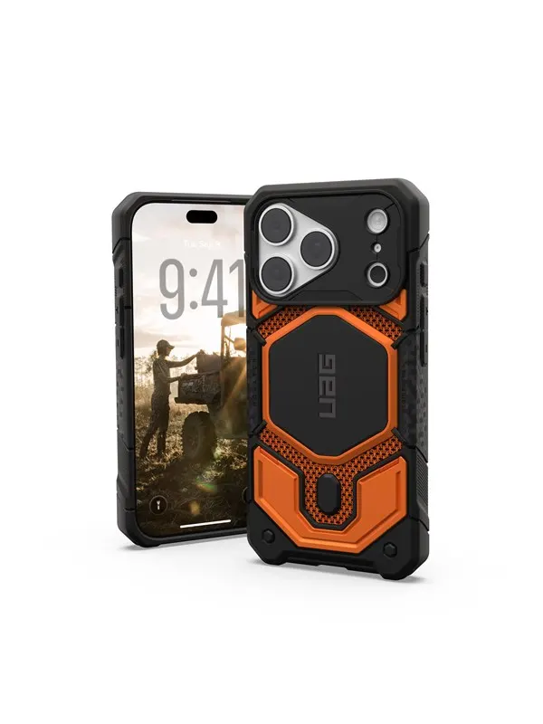UAG Monarch Pro MagSafe - kevlar burnt orange - iPhone 18 Pro/17 Pro
