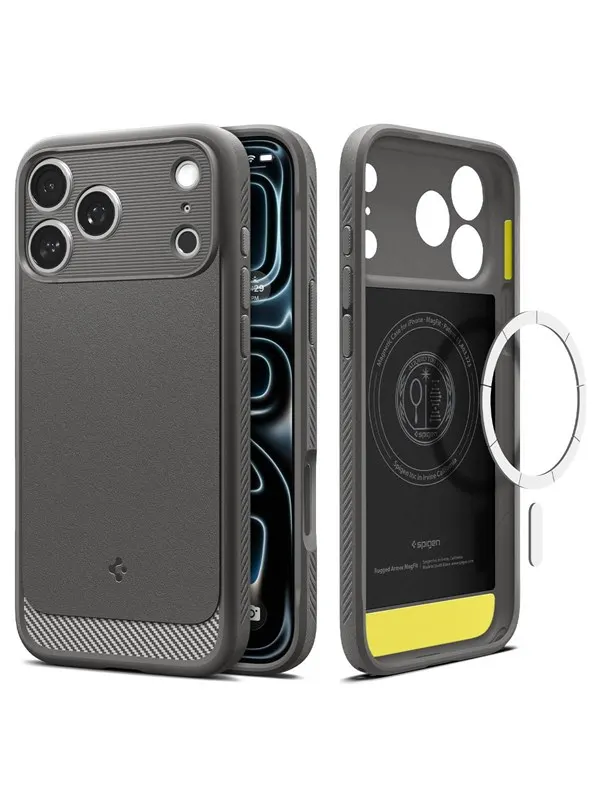 Spigen Rugged Armor MagSafe - gray - iPhone 18 Pro Max/17 Pro Max