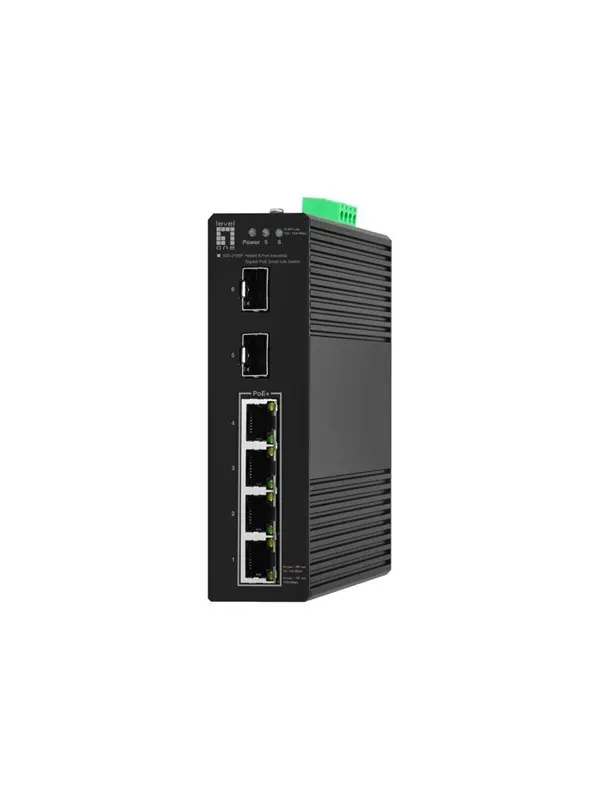 LevelOne Hilbert IGS-2106P - switch - industrial lite 802.3af/at -40 to 75°C - 6 ports - smart