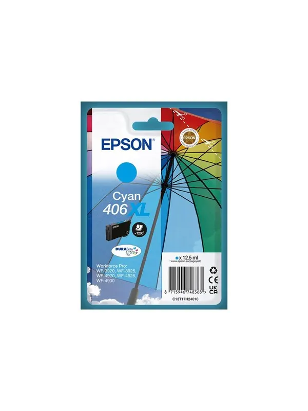 Epson 406XL - XL - cyan - original - ink cartridge