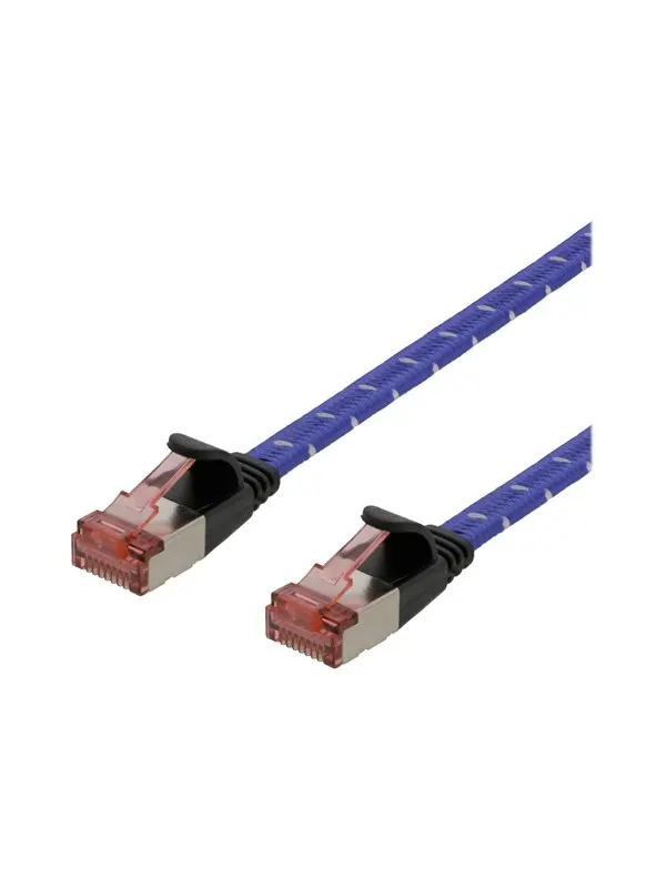 Deltaco patch cable - 1.5 m - white blue - Blå - 1m