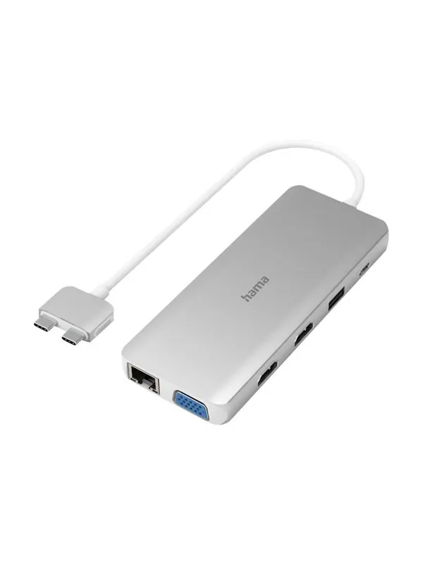 Hama docking station - USB-C 3.2 Gen 1 - VGA HDMI - GigE - 100W