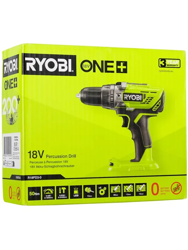 Ryobi One+ R18PD3-0 Percussion Drill (SOLO)
