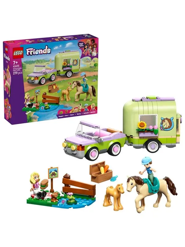LEGO Friends 42695 Släp med häst och föl