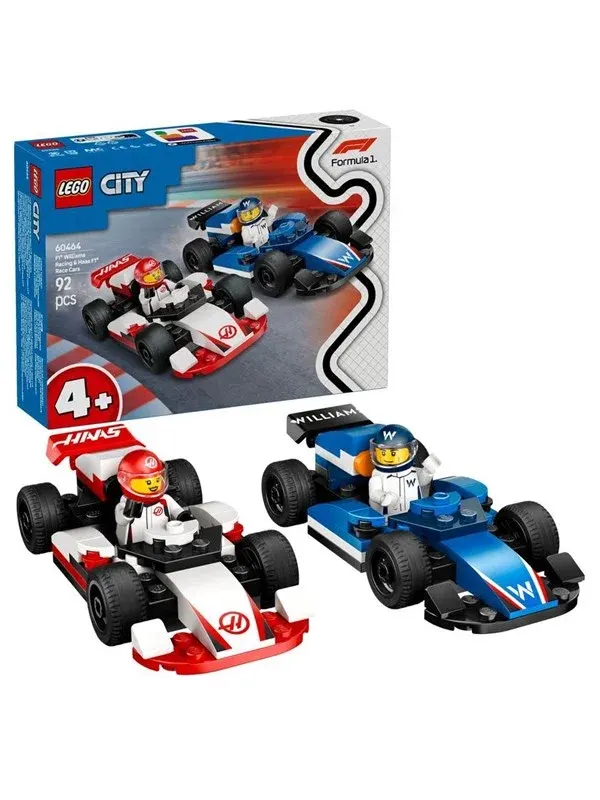 LEGO City 60464 F1® Williams Racing & Haas F1® racerbilar