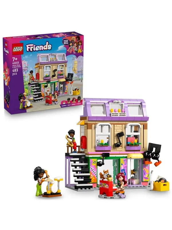 LEGO Friends 42653 Musikaffär & lägenhet