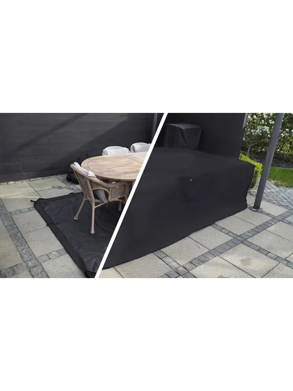 Home>it Garden överdrag till trädgårdsmöbler, L235xB180xH95 cm, svart