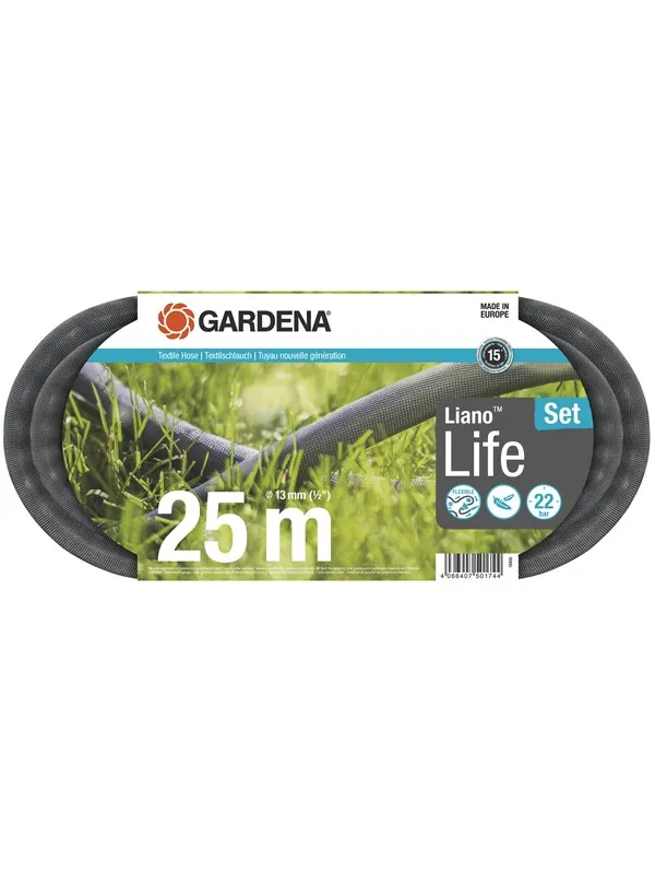 Gardena Textile Hose Liano™ Life 13 mm (1/2"), 25 m Set