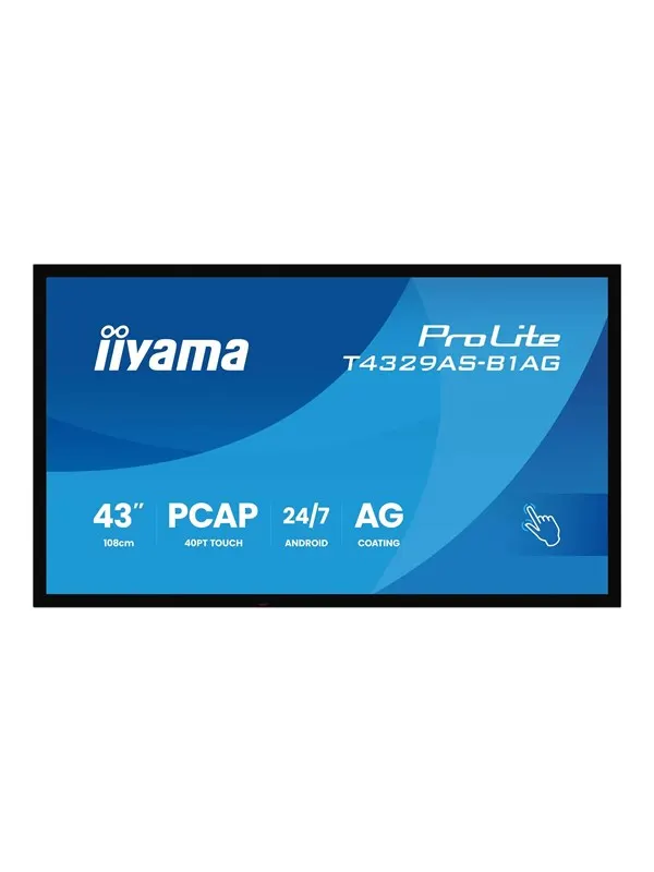 iiyama ProLite T4329AS-B1AG 43" Class (42.5" viewable) LED-backlit LCD display - 4K - for digital signage