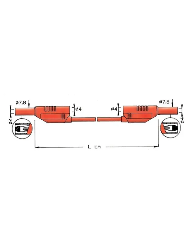 Elma Instruments Test lead - 2711 black 100cm