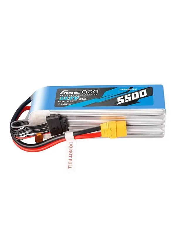 Gens ace &Tattu Battery G-Tech 5500mAh 22.2V 60C 6S1P LIPO with XT90 connector