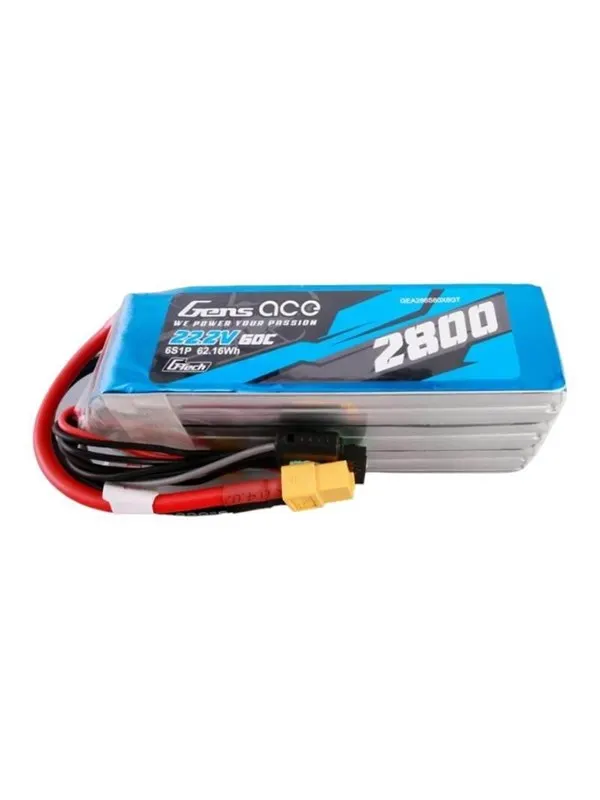 Gens ace &Tattu G-Tech 2800mAh 22.2V 60C 6S1P Lipo Battery Pack with XT60 plug