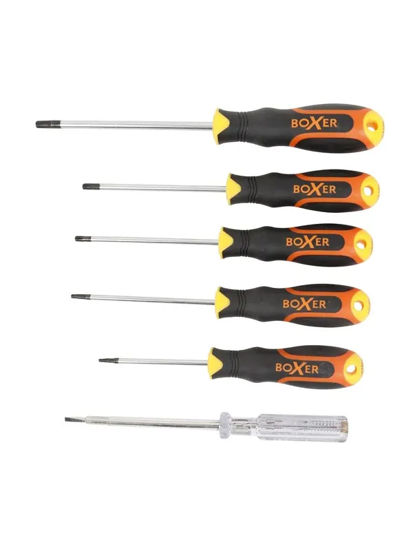 Boxer Skruvmejselset TORX - 6 delar