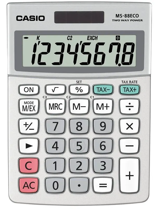 CASIO MS-88ECO - skrivbordskalkylator