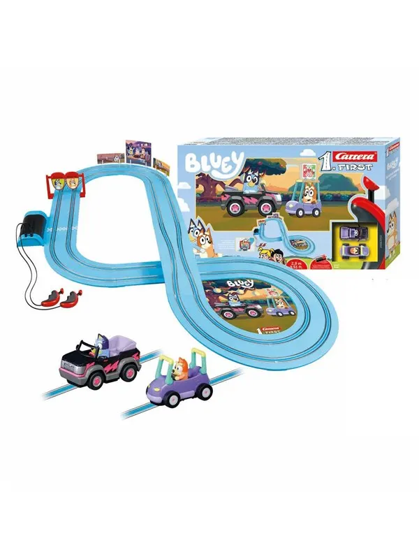 Carrera FörstFirst Race Track - Bluey vs. Bingo Let's Go 2.9m