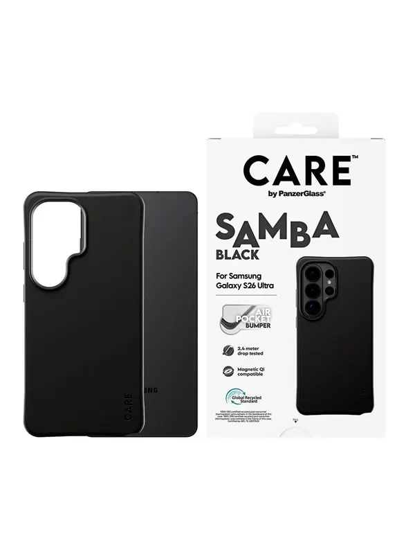 CARE by PanzerGlass Samba Case Black w. Qi Samsung Galaxy S26 Ultra