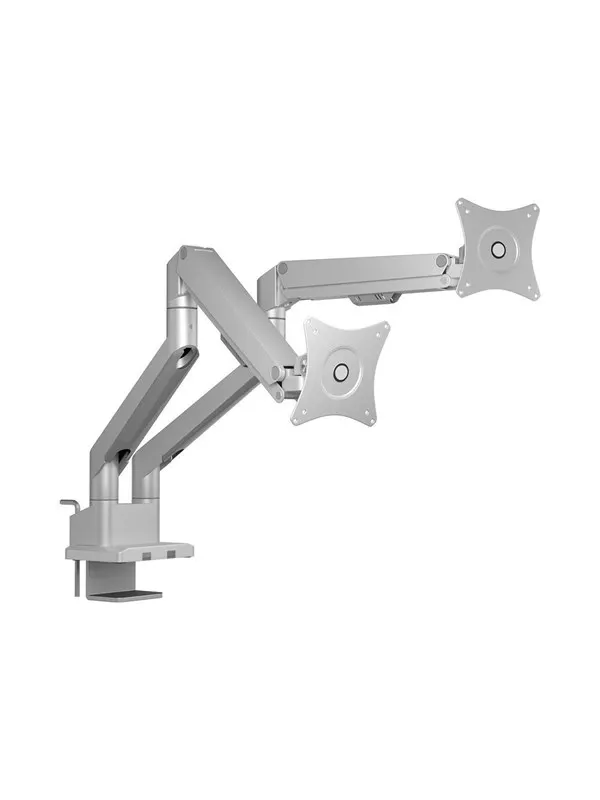 ICY BOX mounting kit - adjustable arm - for 2 flat panels - silver/grey