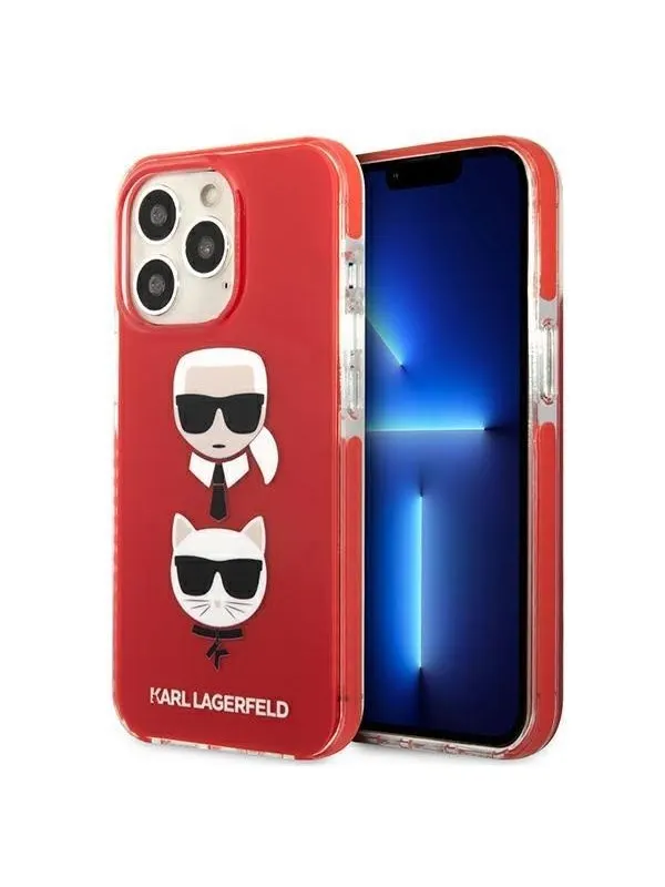 Karl Lagerfeld Karl&amp;Choupette Head Case for iPhone 13 Pro / iPhone 13 - Red
