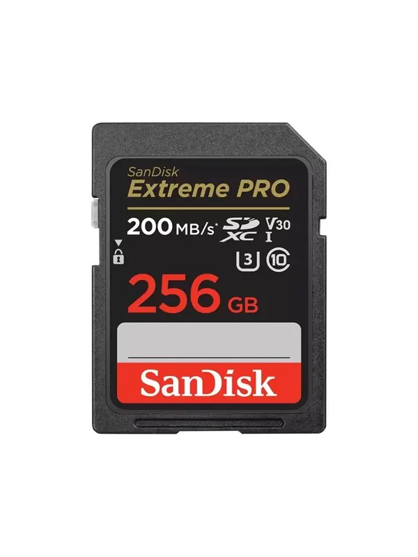 SANDISK Extreme PRO SD - 200MB/s - 256GB
