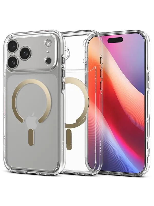 Spigen Ultra Hybrid MagSafe - clear gold - iPhone 17 Pro Max