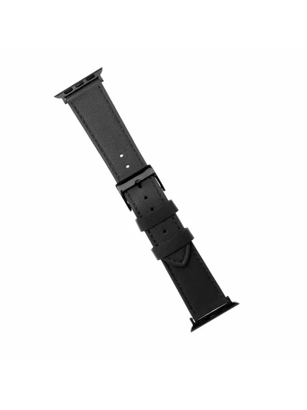 FIXED Åkta läderrem för Apple Watch 42/44/45/49mm Svart