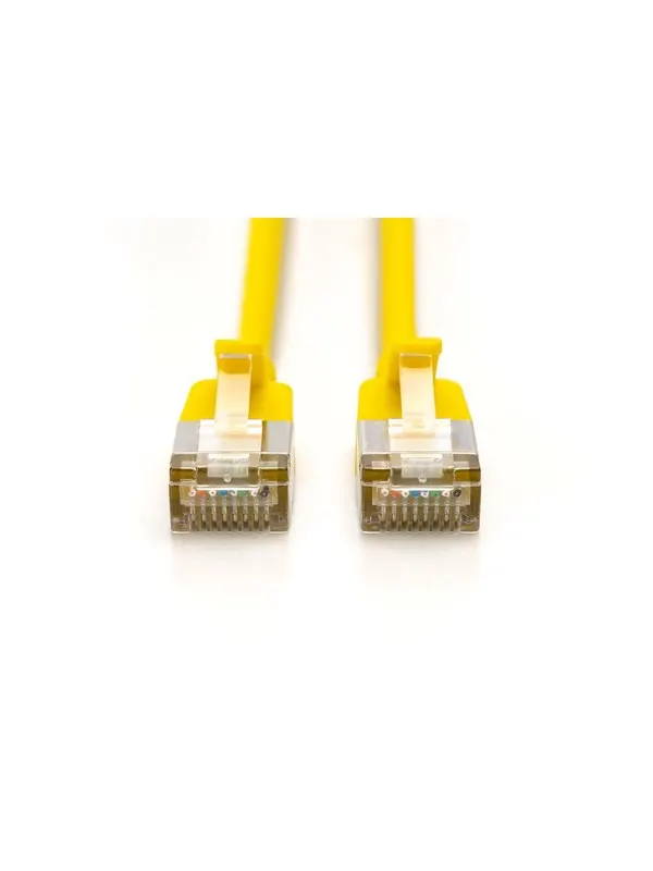 DIGITUS CAT 6A F-FTP Slim Patch Cord - 1m - Gul - 1m