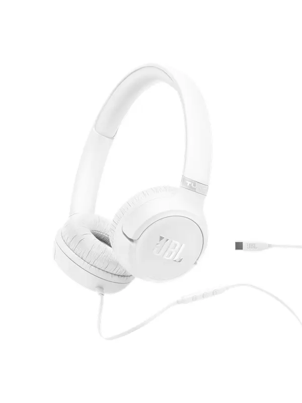 JBL Tune 530C Wired USB-C On-ear Headphones White