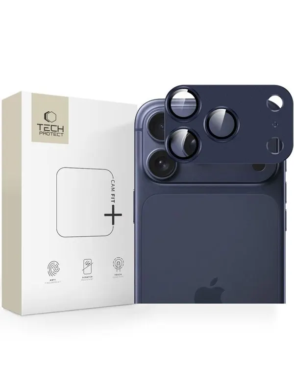 Tech-Protect Camfull Fit+ Lens Glass for iPhone 17 Pro Max - Navy Blue