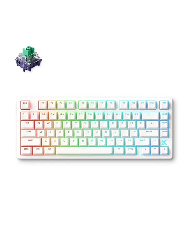 MCHOSE Jet 75 Kailh Magnetic God Hall Effect - Gaming Keyboard - Utan numpad - Engelska (US) - Vit