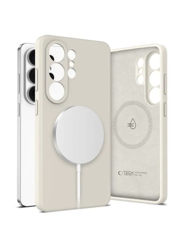 Tech-Protect Silicone MagSafe Case for Samsung Galaxy S26 Ultra - Beige