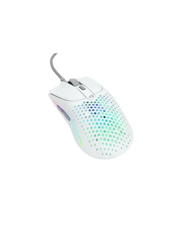 Glorious Model O 2 - Matte White - Gamingmus - Optic - 6 knappar - Vit med RGB ljus