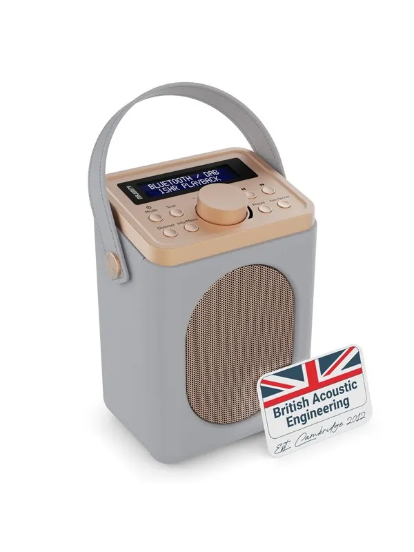 Majority Little Shelford Portable Bluetooth DAB Radio - Grey - DAB+/FM - Mono - Grå