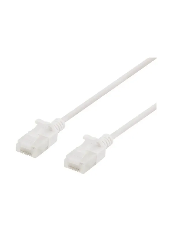 Deltaco patch cable - 3 m - white - Vit - 3m