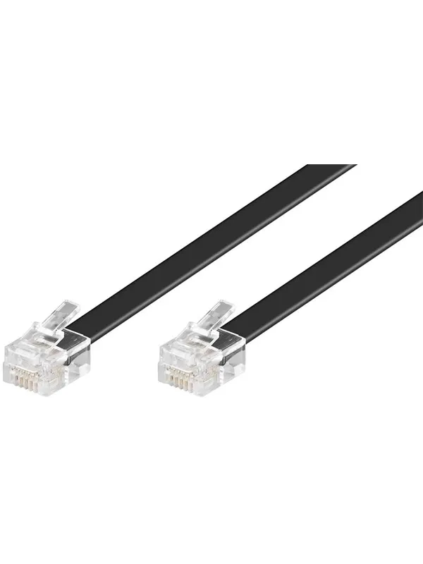 Pro Modular telephone cable - Svart - 3m
