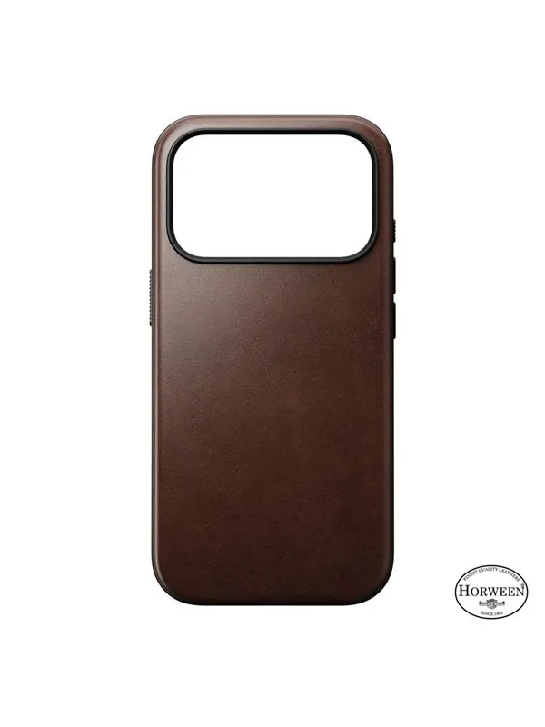 Nomad - Modern Leather Case - iPhone 17 Pro | Rustic Brown | Horween