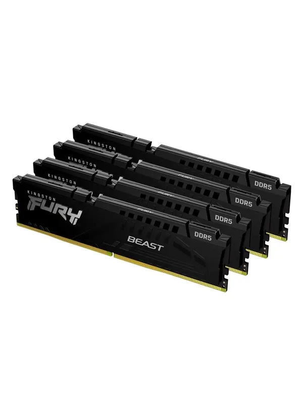 Kingston FURY Beast DDR5-5600 - 64GB - CL40 - Quad Channel (4 pcs) - Intel XMP - Svart