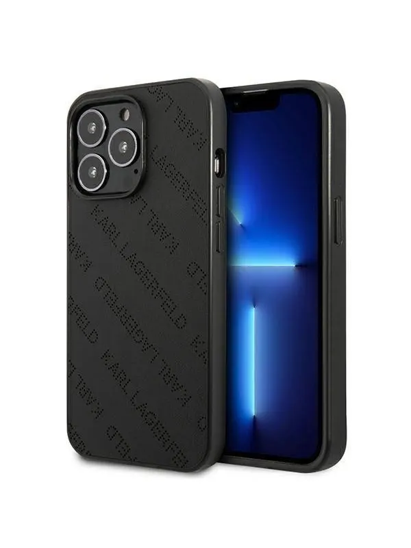 Karl Lagerfeld Perforated Allover iPhone 13 Pro Max 6.7" Case - Black