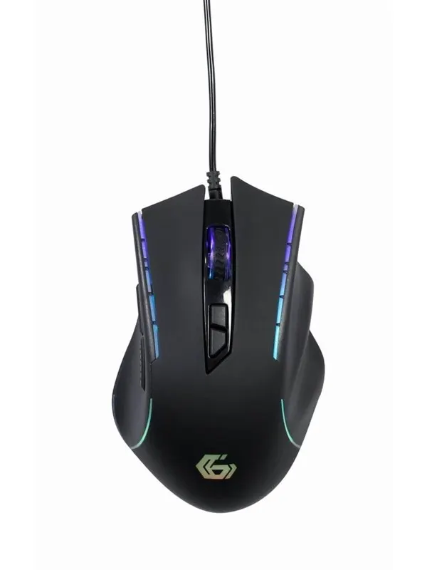 Gembird Ragnar RX300 - Gamingmus - Optic - 8 knappar - Svart med RGB ljus
