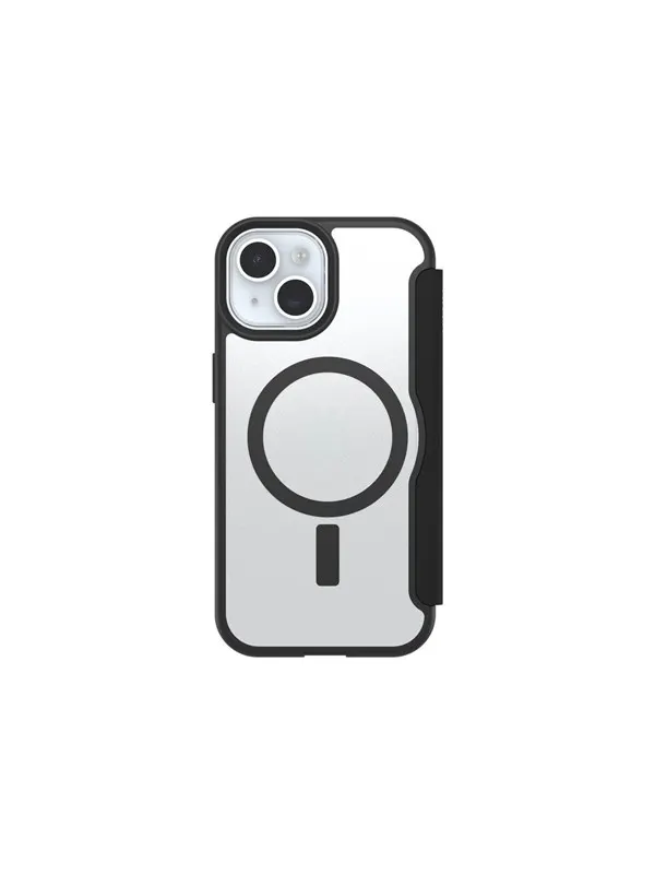 OtterBox React Folio MagSafe Apple iPhone 16e/15/14/13 Black Crystal - clear/black