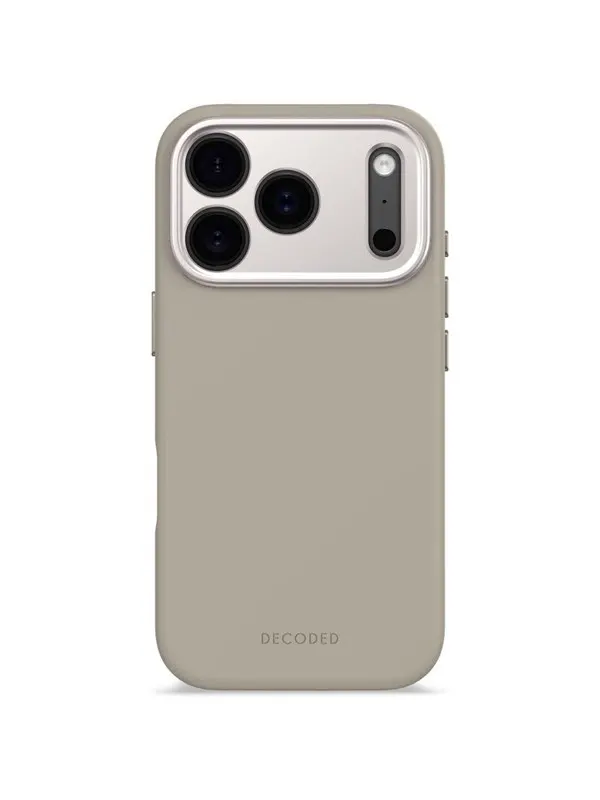 Decoded - AntiMicrobial Silicone Backcover for iPhone 17 Pro - Soft Taupe