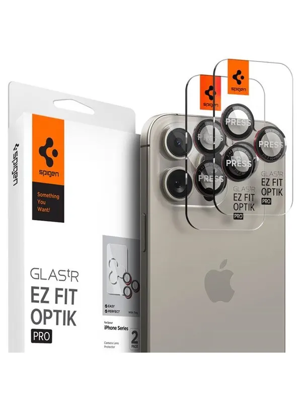 Spigen Glass tR EZ Fit Optik Pro 2 Pack - L-s - iPhone 17/16/15/14 Pro / 17/16/15/14 Pro Max