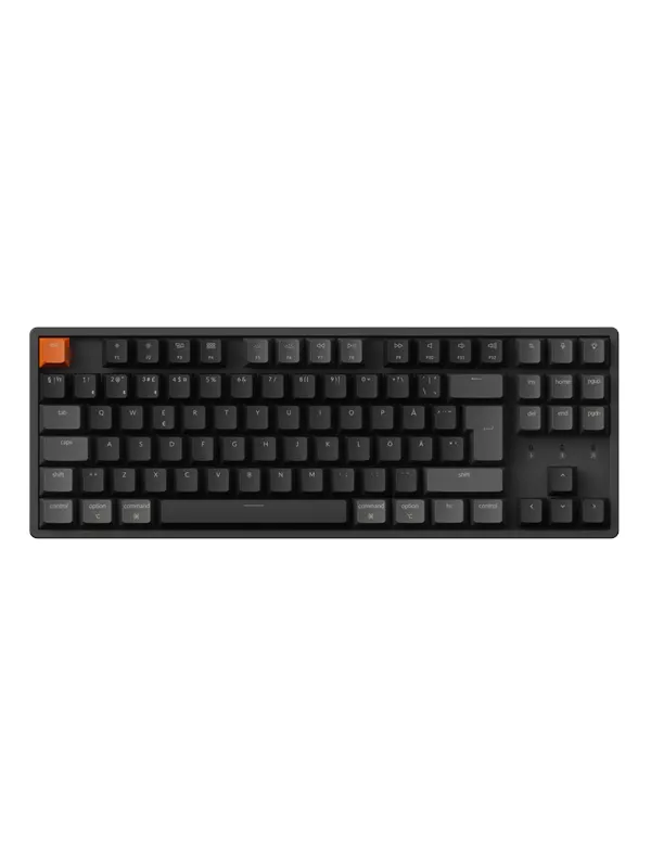 Keychron K8 v2 RGB QMK Wireless Hot Swap QMK - Super Red - Gaming Keyboard - Utan numpad - Nordisk - Svart