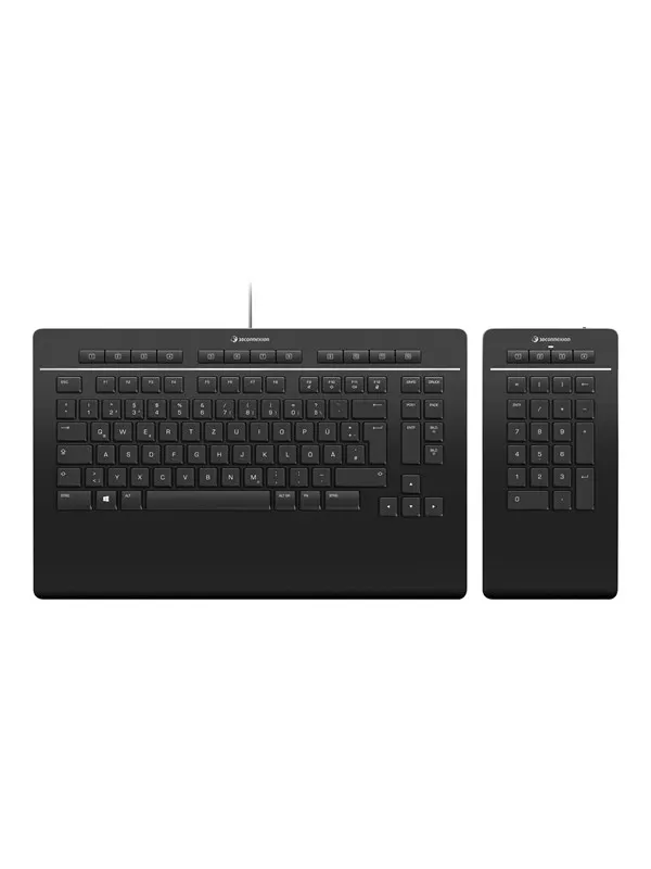 3Dconnexion Keyboard Pro with Numpad - Tastatur & Numerisk set - Tysk - Svart